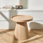 Table d'appoint ronde coloris bois - blancheporte