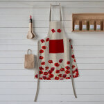 Tablier bavette anti - taches imprim� coquelicots - blancheporte