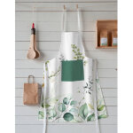 Tablier bavette motif feuillage - blancheporte