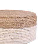 Tabouret avec assise bicolore tresse - blancheporte