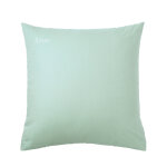 Taie d'oreiller coton, personnalisable - taie d'oreiller volant plat : 50x70cm - vert - colombine