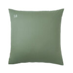 Taie d'oreiller coton, personnalisable - taie d'oreiller volant plat : 50x70cm - vert - colombine