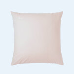 Taie d'oreiller coton, personnalisable - taie d'oreiller volant plat : 50x70cm - rose - colombine