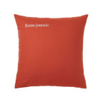 Taie d'oreiller coton, personnalisable - taie d'oreiller volant plat : 50x70cm - orange - colombine