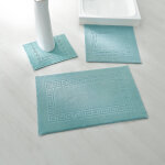 Tapis de bain ponge liteau motif frise grecque - blancheporte
