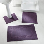 Tapis de bain ponge liteau motif frise grecque - blancheporte