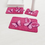 Tapis de bain fantaisie papillons - blancheporte Tapis de bain fantaisie papillons - blancheporte