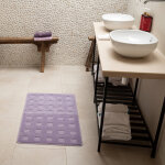 Tapis de bain motif carreaux - blancheporte
