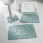 Tapis de bain reli�f� effet  flamme  - blancheporte