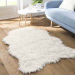 Tapis poils forme peau de bte - blancheporte