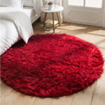 Tapis rond poils longs - blancheporte