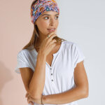 Tee - shirt col tunisien manches courtes, uni - blancheporte