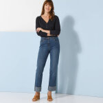 Tee - shirt col tunisien manches longues, uni - blancheporte