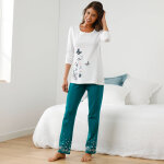 Tee - shirt imprim plac bucolique - manches longues - blancheporte