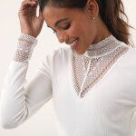 Tee - shirt manches longues dentelle - blancheporte