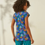 T - shirt de pyjama en coton manches courtes - imprimé tropical - blancheporte T - shirt de pyjama en coton manches courtes - imprimé tropical - blancheporte
