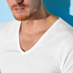 Tee - shirt sous - vtement homme col v - lot de 2 - 85 / 92 - blanc - eminence