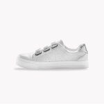 Tennis scratches  paillettes - blanc / argent - blancheporte