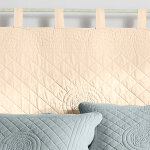 Tte de lit unie coton style boutis cassandre - tte de lit : 80x90cm - cru - colombine