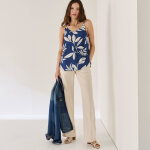 Top imprim�, fines bretelles r�glables - blancheporte