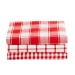 Torchon carreaux coton tiss� teint - lot de 3 - blancheporte