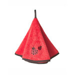 Torchons ronds ponge brode coccinelle - lot de 2 - blancheporte