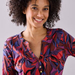 Tunique col boutonn imprim floral - blancheporte