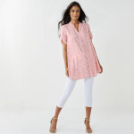 Tunique col tunisien boutonn�e imprim�e - blancheporte