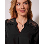 Tunique dentelle manches longues unie - blancheporte