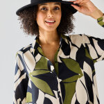 Tunique vase boutonne imprim graphique - blancheporte