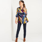 Tunique �vas�e boutonn�e imprim� graphique - blancheporte