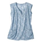 Tunique imprim� bicolore en voile - blancheporte