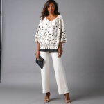 Tunique imprim�e manches 3 / 4 - blancheporte