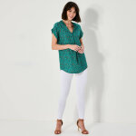 Tunique manches  revers, imprim minimaliste - blancheporte