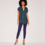 Tunique manches  revers, imprim minimaliste - blancheporte