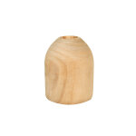 Vase en bois brut forme pot - hauteur 15 cm - blancheporte