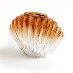 Vase coquillage en verre bicolore - blancheporte