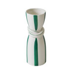 Vase gr�s ray� blanc vert - blancheporte