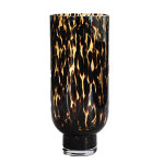 Vase en verre motif lopard, hauteur 28 cm - blancheporte