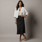 Veste bol�ro manches 3 / 4 - 36 - �cru - lora zellini