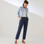 Veste boutonn�e en jean - blancheporte