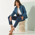Veste boutonne, jean - blancheporte