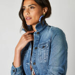 Veste brode en jean - blancheporte