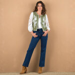 Veste brodée sans manches - 42 - kaki - lora zellini Veste brodée sans manches - 42 - kaki - lora zellini
