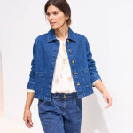 Veste en jean boutonn�e, style worker - blancheporte