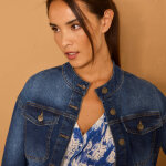 Veste en jean, col montant - blancheporte
