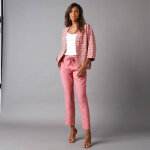 Veste kimono imprime - 44 - rose - lora zellini