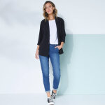 Veste manches 3 / 4, crpe fluide - blancheporte