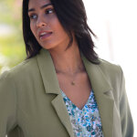 Veste manches 3 / 4, crpe fluide - blancheporte