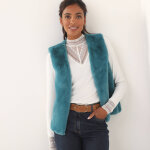 Veste sans manches en fausse fourrure - blancheporte